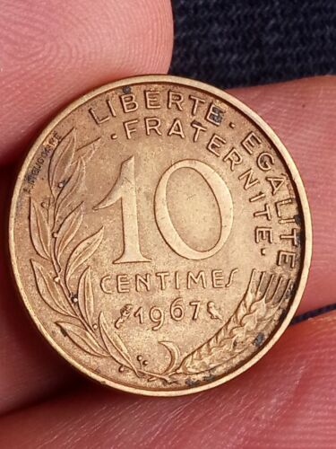 フランス　10フラン銀貨　1967年 1967 FRANCE Large HERCULES Motto VINTAGE Old Silver 10