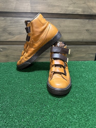 Nike Blazer High Strap Up Premium Leather Brown Size 7.5 428926-200 - Picture 18 of 24