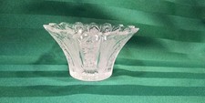 Vintage Bohemian Czech Vintage Crystal 4.5" Bowl Hand Cut Queen Lace 24 Lead