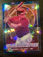 2021 Panini Chronicles - Overdrive Blue Cracked Ice Bobby Dalbec 4/25 (RC)