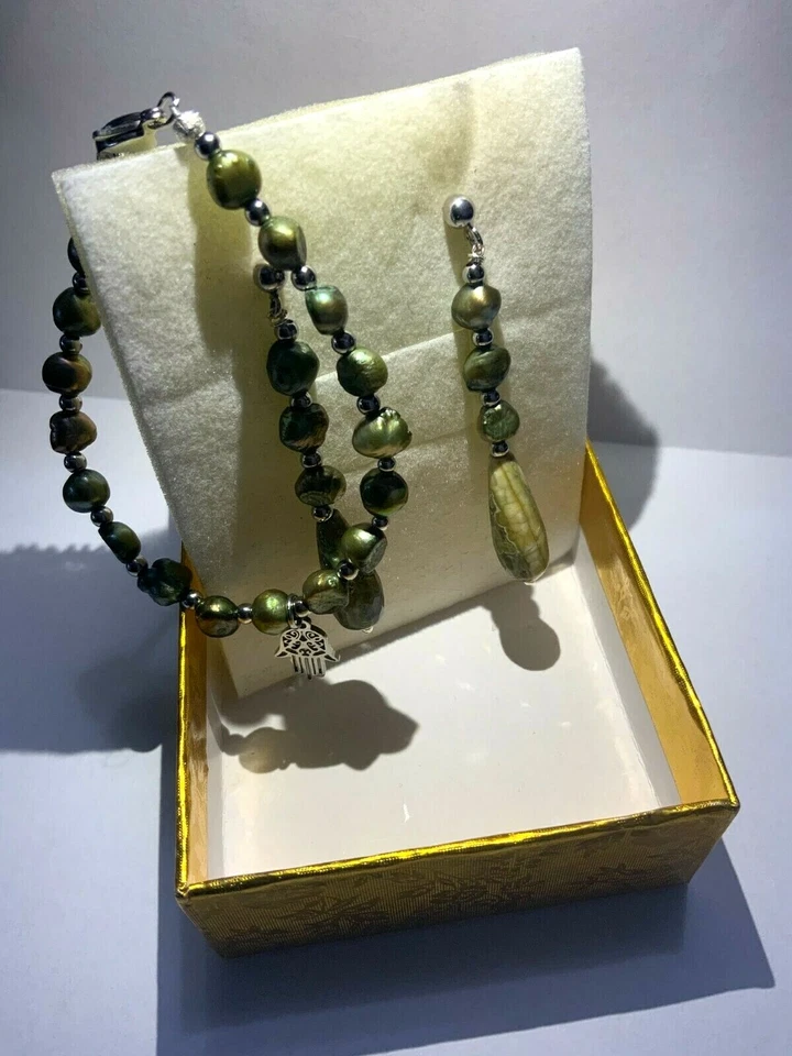 Orecchini in perle di acqua dolce e componenti in argento - Immagine 4 di 4