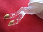 FLYING ANTLER REINDEER Clear & Gold with Glitter Accent Christmas Ornament Decor — photo 5