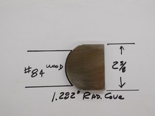 Shaper/Molder Custom Corrugated Back/CB Knives For 1.282" Radius Cove