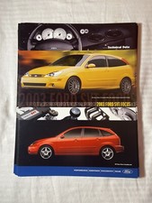 2003 Ford Svt Focus Sales Brochure Data Sheet Hero Card Original