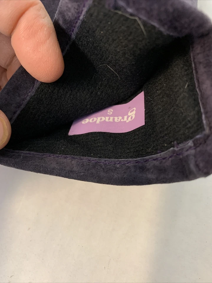 Guantes de gamuza sintética morados Grandoe para mujer nuevos talla S Foto 3 de 3