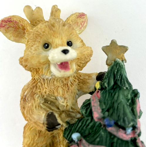 Par de Estatuillas de Reno de Navidad Regalos de Esquí Árbol Estante Decoración - Imagen 2 de 10