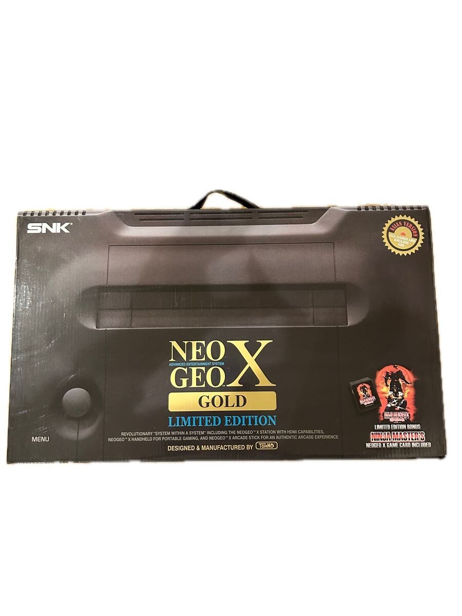 SNK NEO GEO X GOLD Limited Edition Console Complete Box NINJA 