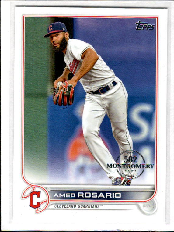 2022 Topps 582 Montgomery Club Foil Stamped Amed Rosario  #14 Guardians