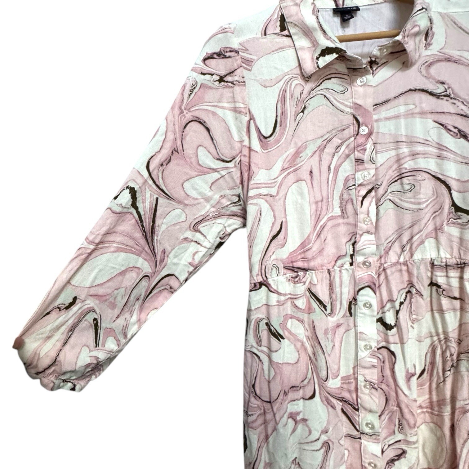 Torrid Rayon Slub Button Down Mini Shirtdress Mar… - image 4