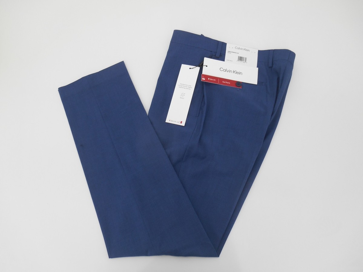 calvin klein blue dress pants CALVIN KLEIN SUIT BLUE X-FIT SEPARATES PANT main image 1