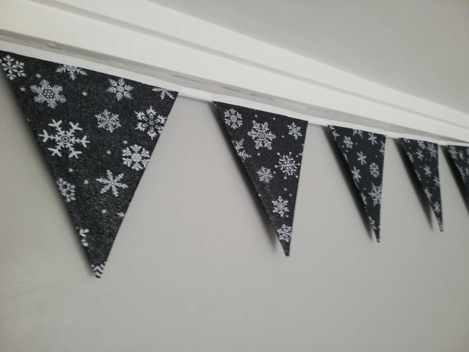 Tela de copo de nieve brillante azul marino Foto 3 de 4