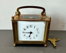 ANTIQUE FRANCE CARRIAGE CLOCK WITH KEY 1927 WORKING