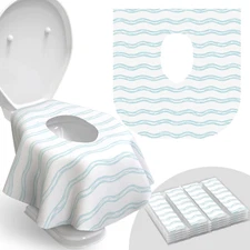 Toilet Seat Covers Disposable - 20 Pack - Waterproof, Ideal for Kids and Adults 