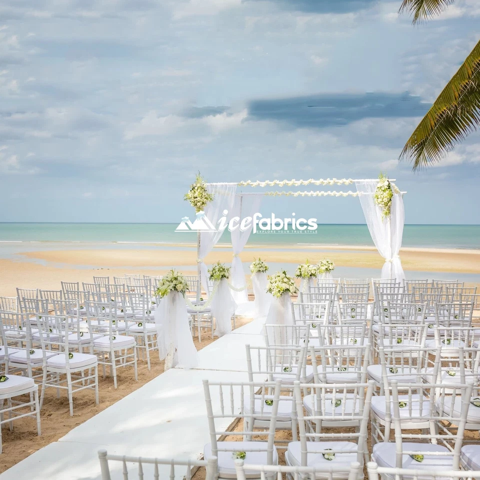 Tela de organza púrpura por yarda_ cristal transparente "54 ancho_ precio al por mayor Foto 2 de 4