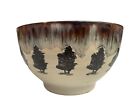 Replacement Elama Round Stoneware Bowl, Tree Design Taupe .