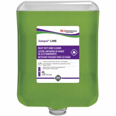 DEB SCJ Deb Solopol Lime Wash 4 Litre Heavy Duty Hand Cleaner Cartridge (LIM4LTR)