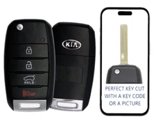 KEY CUT SERVICE + NEW REMOTE FLIP KEY FOR KIA SORENTO 2015 - 2020 OSLOKA-910T
