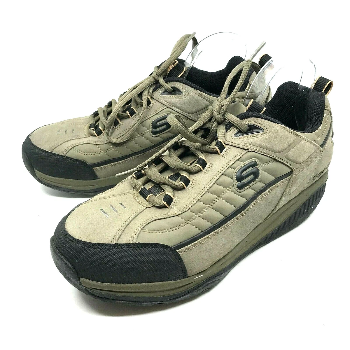 Fremmedgøre cigaret pust Skechers Shape Ups Shoes (52000EW), Men's Size 13 Olive / Black Lace-Up  [A14] | eBay