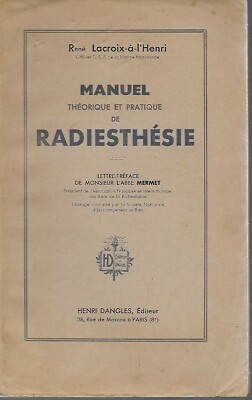 THEORETISCHES UND PRAKTISCHES HANDBUCH DER RADIÄSTHESIE -1935- SOURCIER - LACROIX-A-L'HENRI