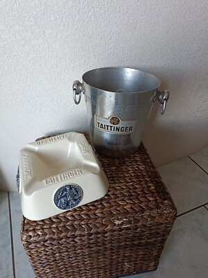 Sektkübel + Aschenbecher Keramik Maison Taittinger Reims Vintage 70/80