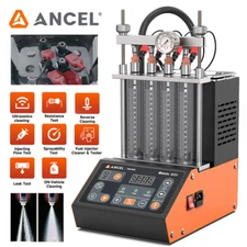 ANCEL ANJ400 4-Cylinder Fuel Injector Cleaner Tester Ultrasonic Cleaning Machine