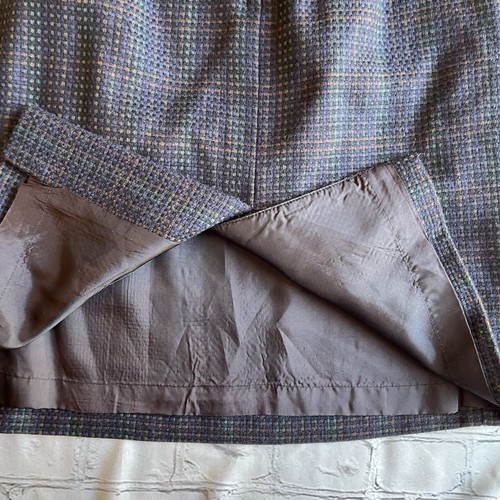 Vintage Y2K Wool Lined Pencil Skirt 10P Career Plaid Work Classic Core Office - Picture 11 of 12