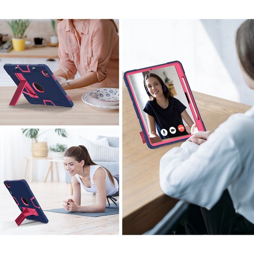 Funda protectora de silicona con armadura a prueba de golpes + soporte para PC para iPad Pro 13/11/Air 13/11 2024 - Imagen 43 de 92