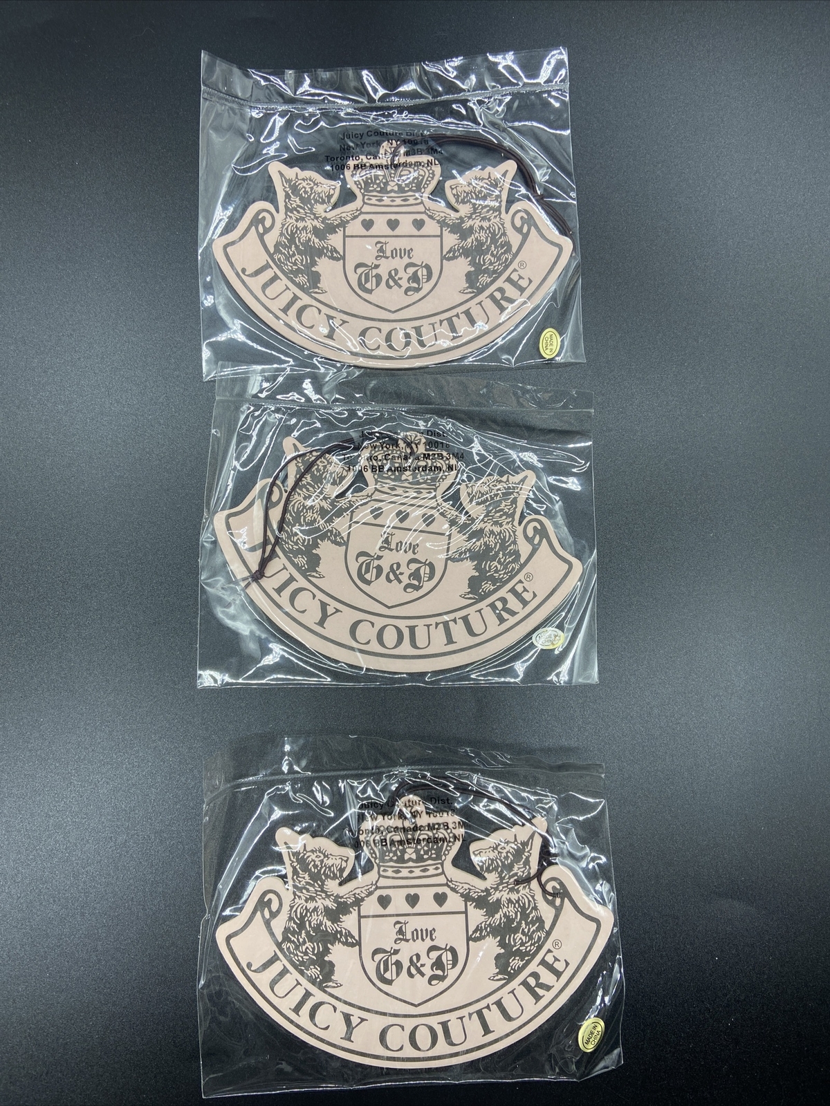 JUICY COUTURE by JUICY COUTURE AIR FRESHENER CHARMS (3 PIECE LOT) NEW & SEALED eBay