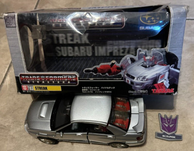 Takara Transformers Binaltech BT-03 Streak Subaru Impreza WRX Silver in Box 1:24