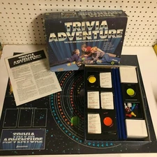 Trivia Adventure Quiz Pressman Board Game #2000 Vintage 1983 COMPLETE