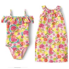 Gymboree Sz 6 Splish Splash Swimsuit Cover Up Set Fruit Watermelon NWT Swim