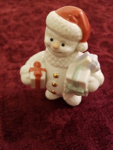 2000 Lenox DECEMBER HOLIDAY Snowman 12 MONTHS OF SNOWMEN Christmas Figurine 24k - Picture 1 of 9