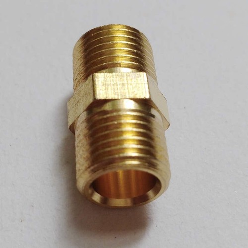 Fitting Metric M10 M10X1 M10X1.0 Male Nipple Gauge Adapter Brass US Stock M687 - Picture 2 of 3
