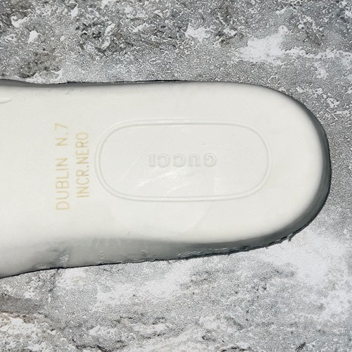 Gucci Dublin Web Rhombus Slipon Sneakers Black Leather 7 G or 7.5 US or 41 EUR* - Picture 11 of 12