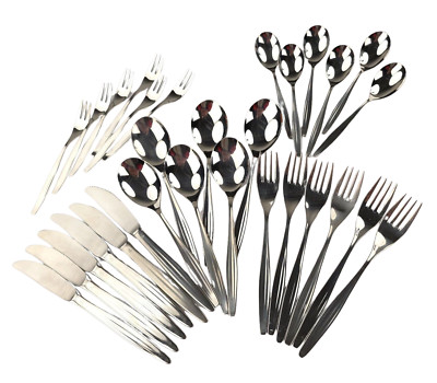 WMF Atlanta 4200 Cromargan 30teilig für 6 Personen Wagenfeld Tafel Besteck Set
