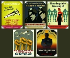 QMX Battlestar Galactica Propoganda 17"x22" Poster Set- Your Choice or Set of 5