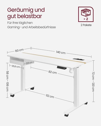 höhenverstellbarer schreibtisch elektrisch Tischoberfläche Elektrischer Memory - Bild 21 von 45