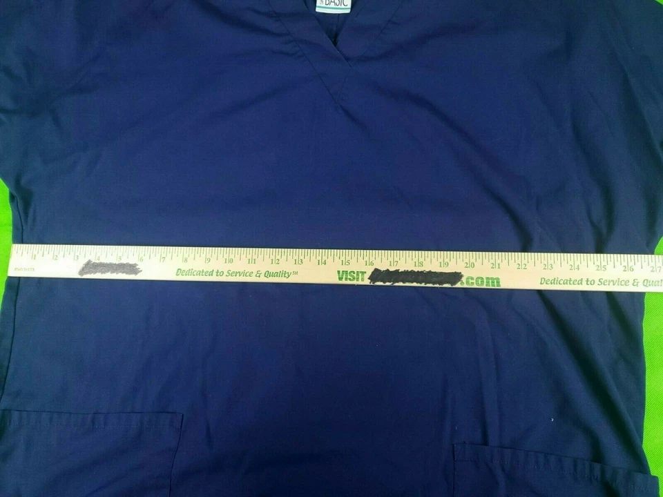 Simply Basic dark blue women's scrub top size 2XL - Image 3 of 4