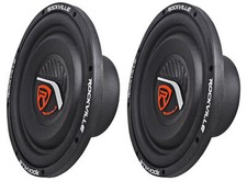  2 Rockville W10T4-S4 10" Shallow Mount 2400 Watt 4-Ohm Car Audio Subwoofers