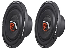 (2) Rockville W10T4-S4 10" Shallow Mount 2400 Watt 4-Ohm Car Audio Subwoofers