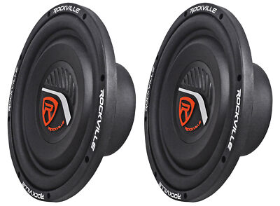 (2) Rockville W10T4-S4 10'' Shallow Mount 2400 Watt 4-Ohm Car Audio Subwoofers