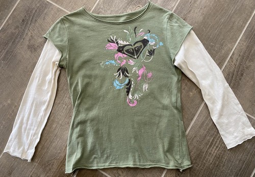 ROXY Teenie Wahine - Ragazze taglia M (5) - Pullover a maniche lunghe logo floreale