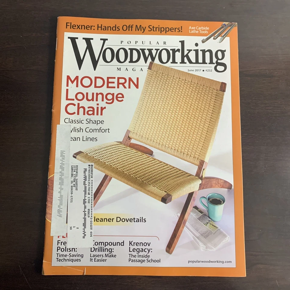 Popular Woodworking Magazine June 2017 Build A Modern Lounge Chair - Image 3 of 4