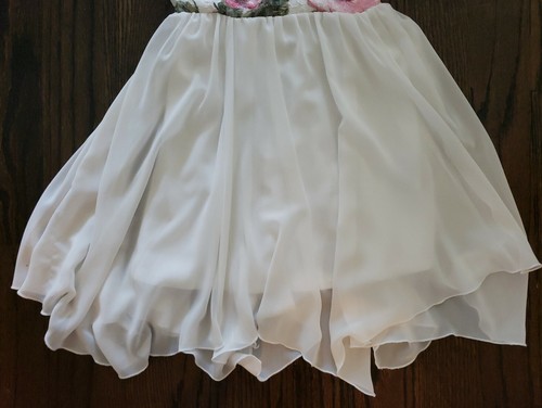NEU OHNE ETIKETT BCX MÄDCHEN WEISS ROSA ROSE CHIFFON ÄRMELLOS PARTYKLEID GLITZER GLITZER 10 - Bild 3 von 8