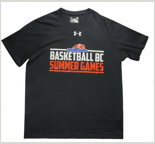 Under Armour Basketball BC T-Shirt Mens M Black Spellout Logo Heat Gear Loose  - Picture 1 of 6