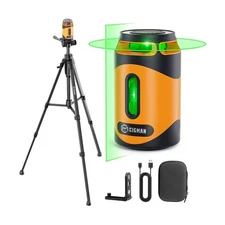 CIGMAN 360° Laser Level with Tripod, Green Self Leveling Cross Line... Fast