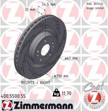 1x ZIMMERMANN Bremsscheibe BLACK Z 400.5500.55 für MERCEDES GLE W166 KLASSE GLS 1x ZIMMERMANN Bremsscheibe BLACK Z 400.5500.55 für MERCEDES GLE W166 KLASSE GLS