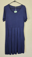 Tralilbee Womens Blue Short Sleeve Dress Plus Size 1X New With Tags #1Y597