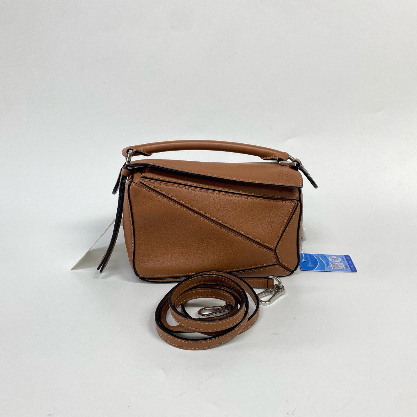 Loewe Puzzle Mini Bag Caramel Grained Calfskin Leather Crossbody Bag Near Mint