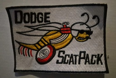 Vintage Dodge Scat Pack Patch Embroidered Super Bee Racing Sign Jacket Sew On